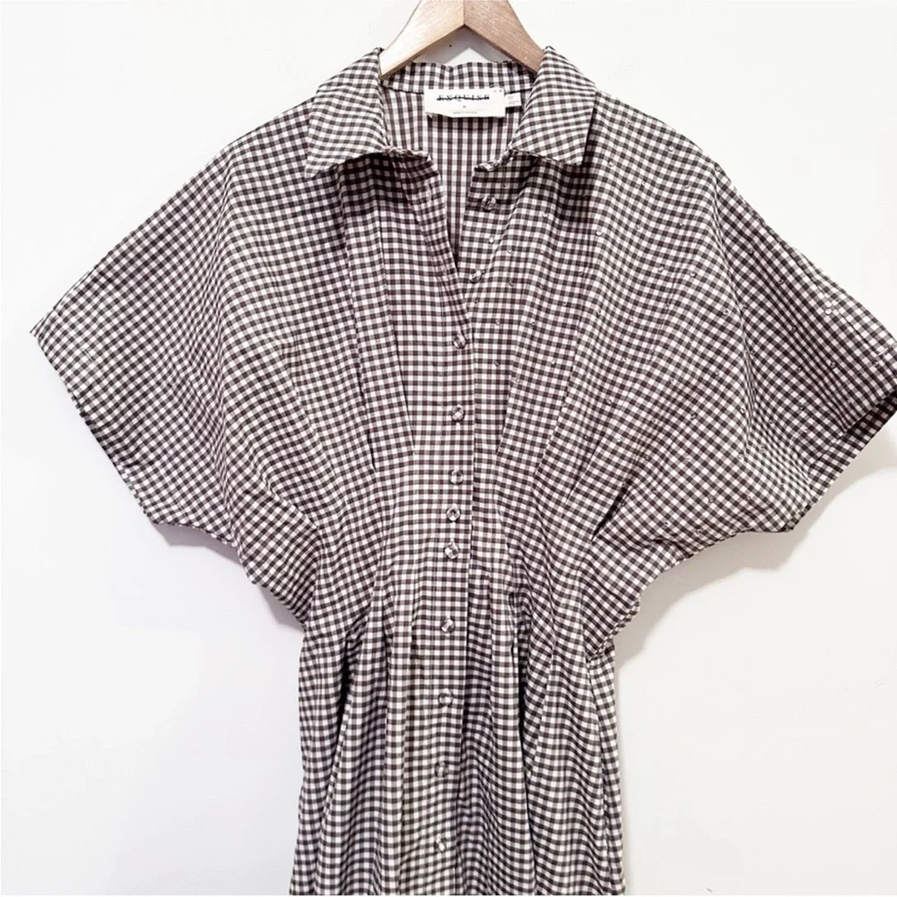 Anthropologie The Tobie Studded Shirt Dress by Exquise - Picture 11 of 12